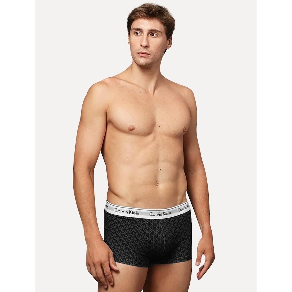 Cueca Calvin Klein Low Rise Trunk Modern Full Logo CK Preta