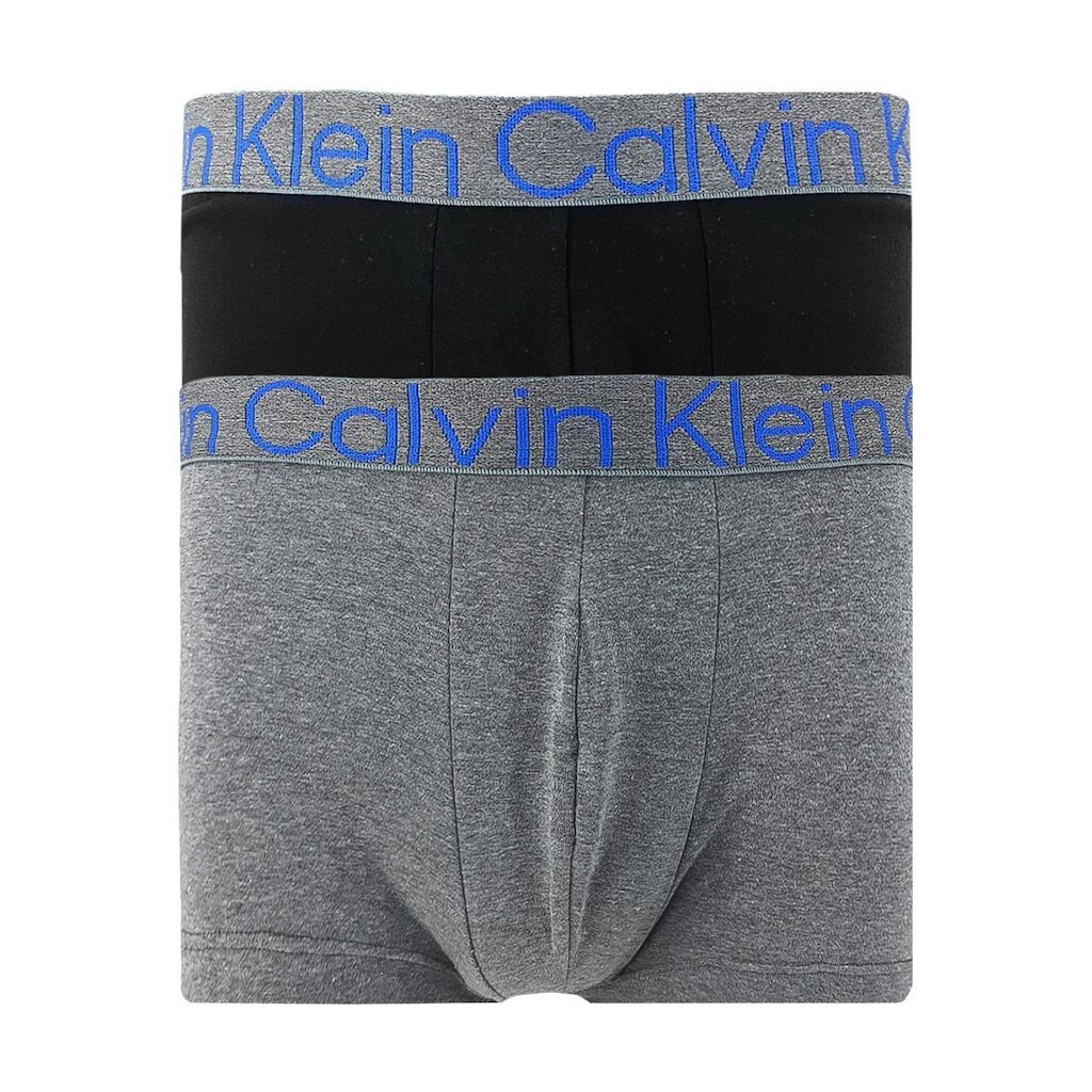 Cueca Calvin Klein Low Rise Trunk Preta e Cinza Blu Logo Pack C11.04 CZ06 2UN