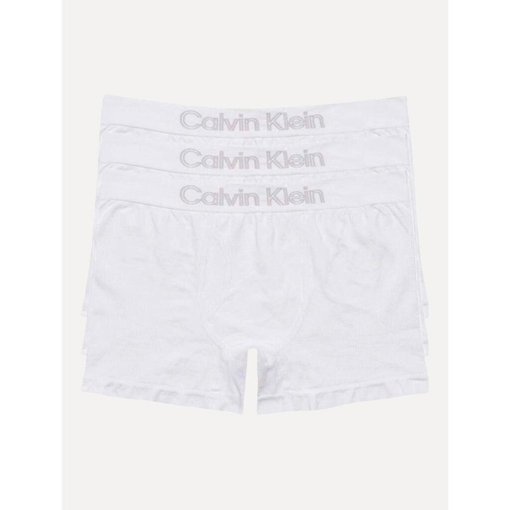 Cueca Calvin Klein Low Rise Trunk Sem Costura Branca Pack 3UN