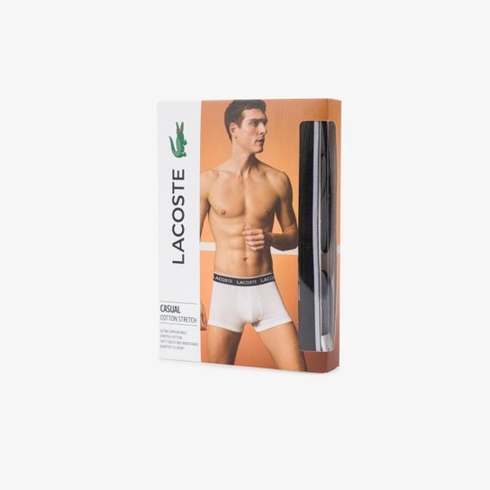 Cueca Lacoste em Jérsei com Stretch e Cós Assinado Masculina