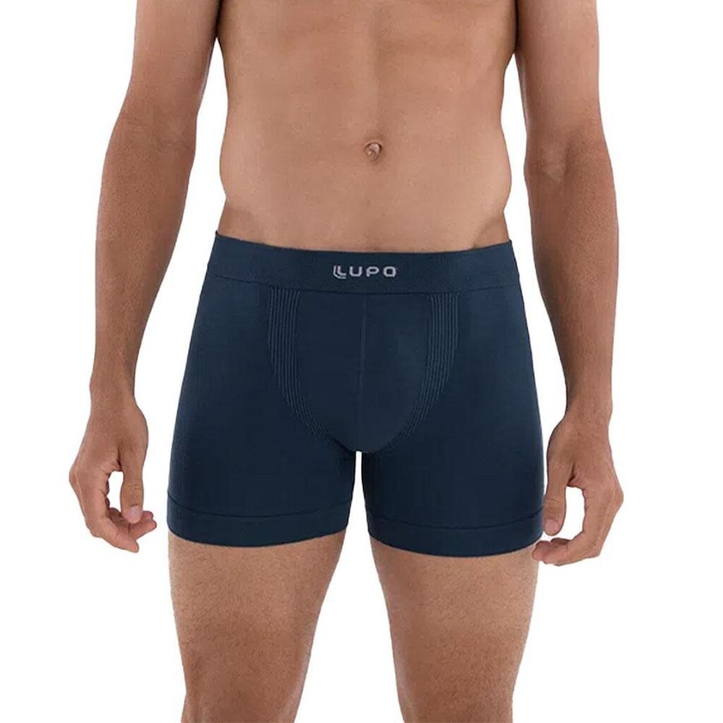 Cueca Lupo Boxer Micromodal Sem Costura Azul