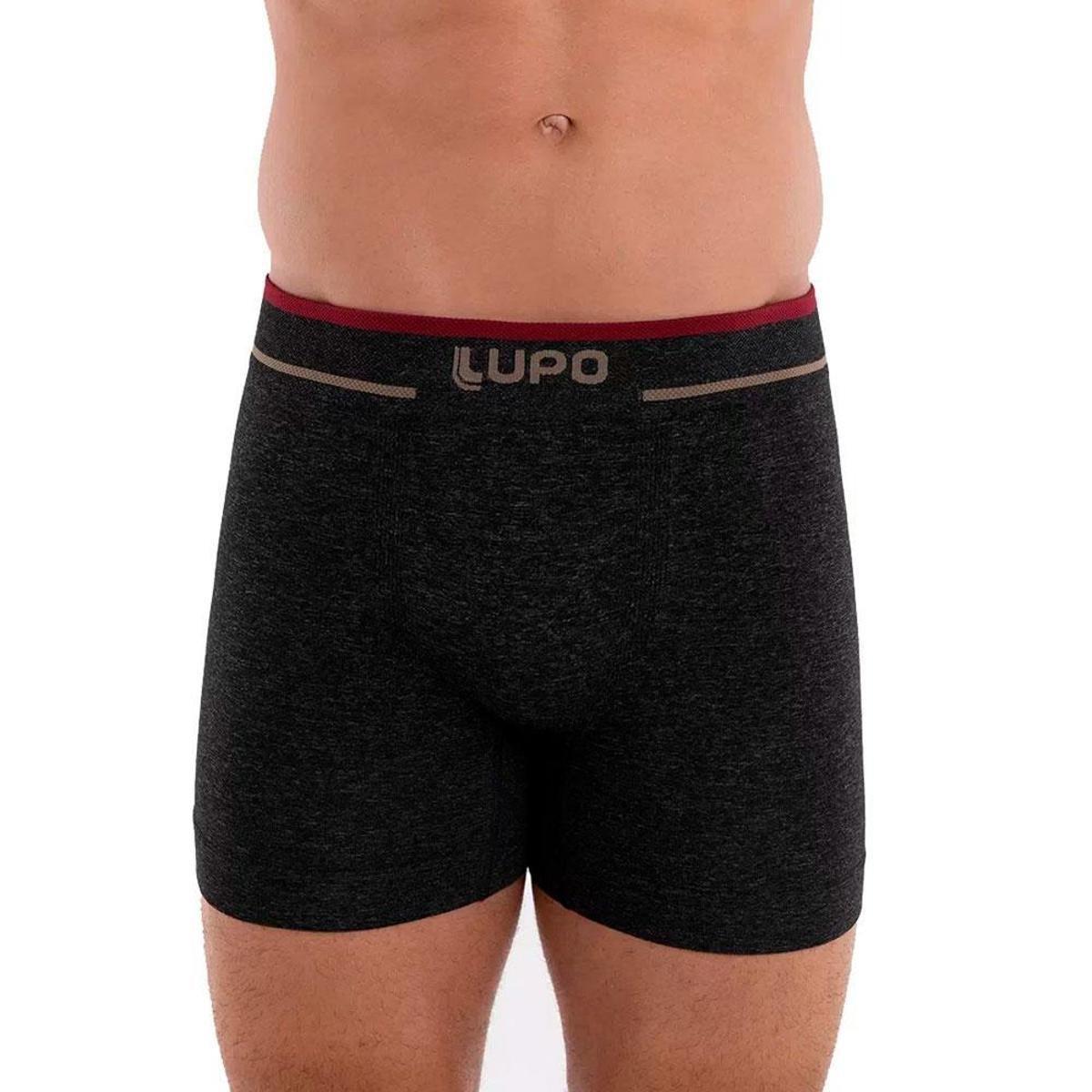 Cueca Lupo Boxer Sem Costura Plus Size Preto Menor preço em Cueca Lupo Boxer Sem Costura Plus Size Preto