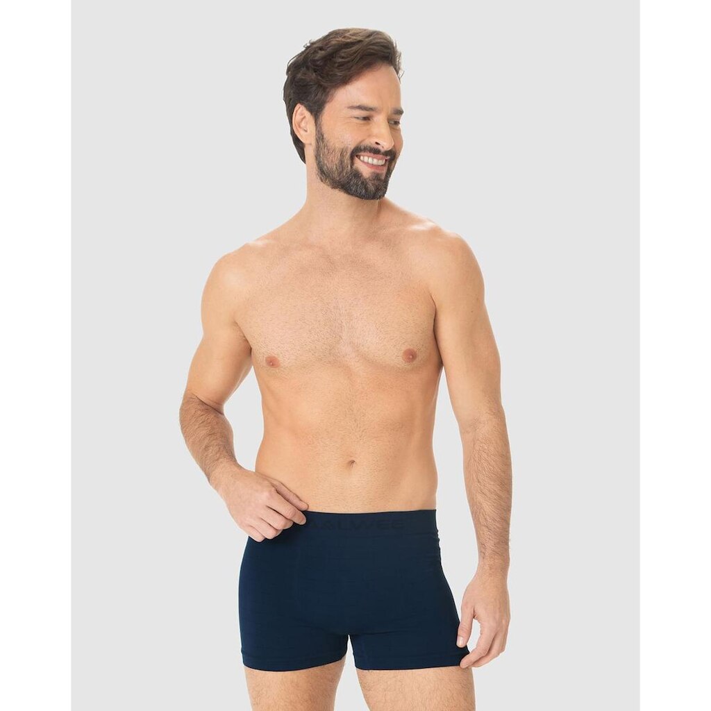 Cueca Masculina Boxer Sem Costura Cós Elástico Em Poliamida Com Elastano