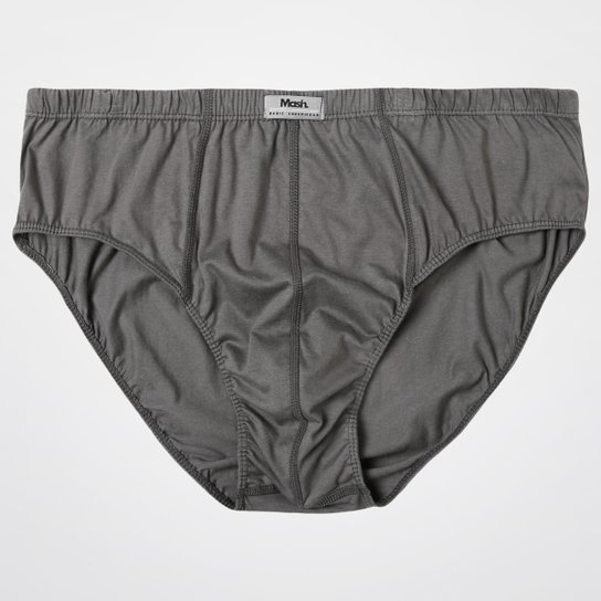 Cueca Mash Slip Algodão - Cinza é ruim? Cueca Mash Slip Algodão - Cinza é boa?