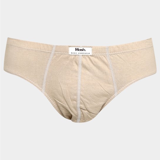 Cueca Mash Slip - Bege Menor preço em Cueca Mash Slip - Bege