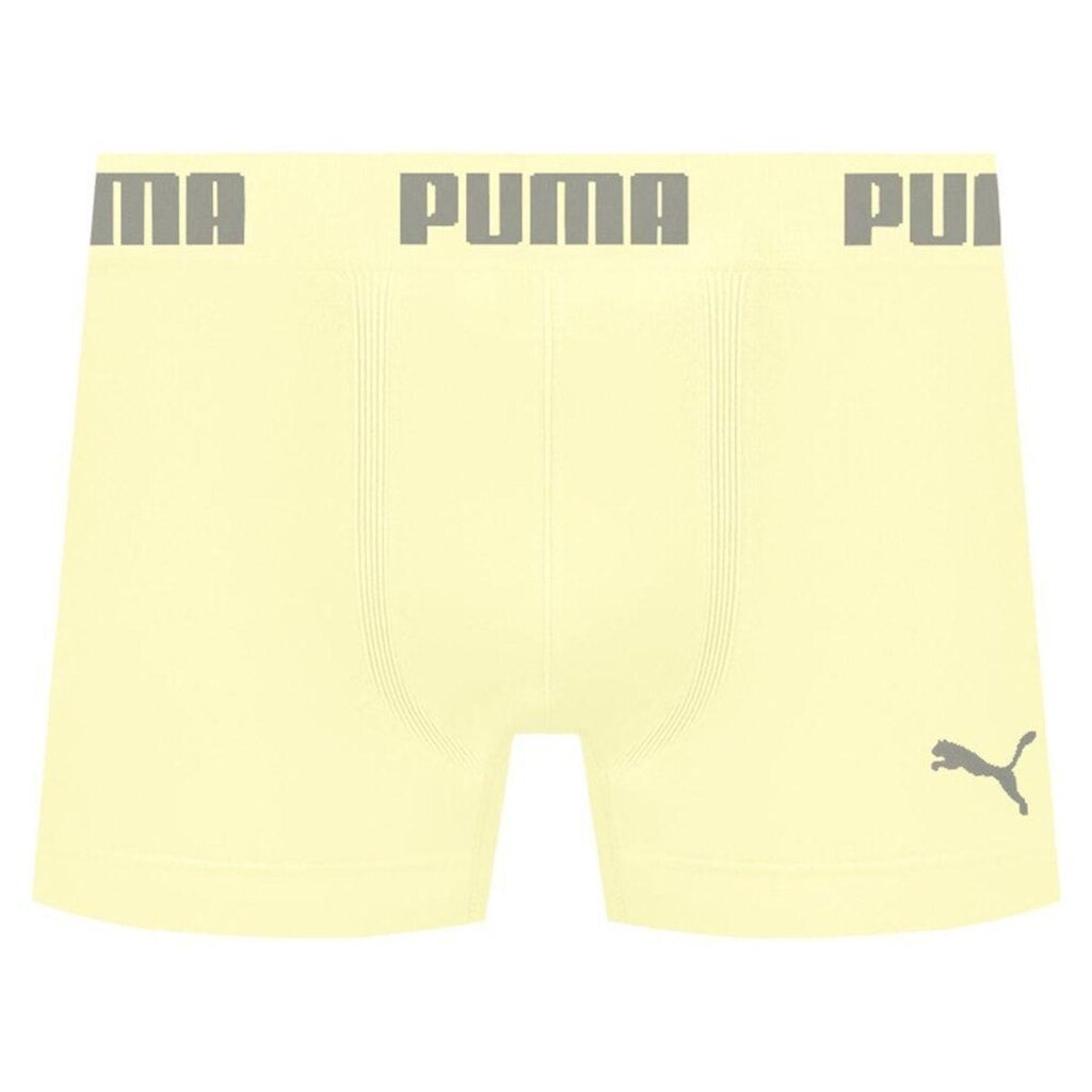 Cueca Puma Boxer Sem Costura Masculina - Amarelo M