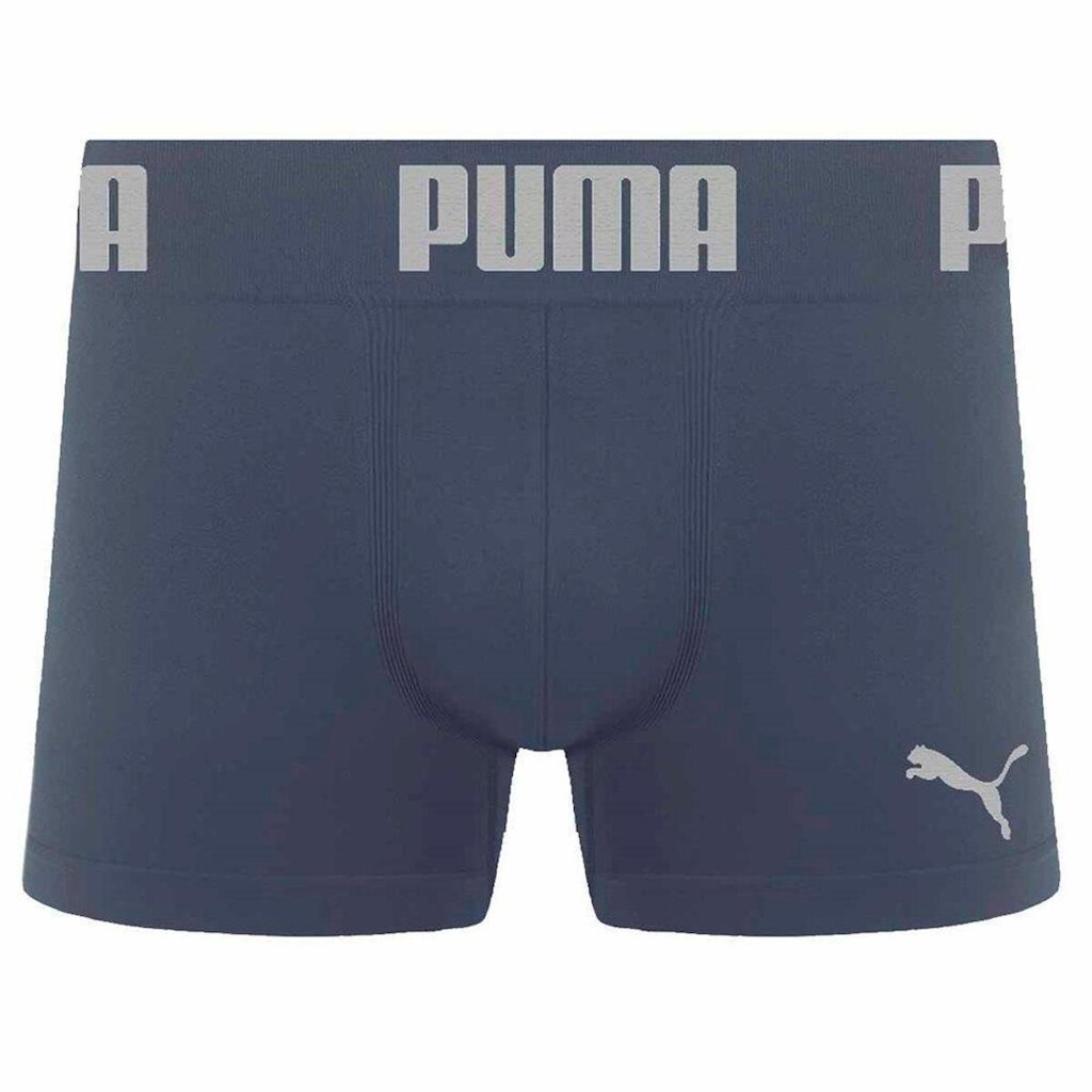 Cueca Puma Boxer Sem Costura Masculina - Chumbo - GG