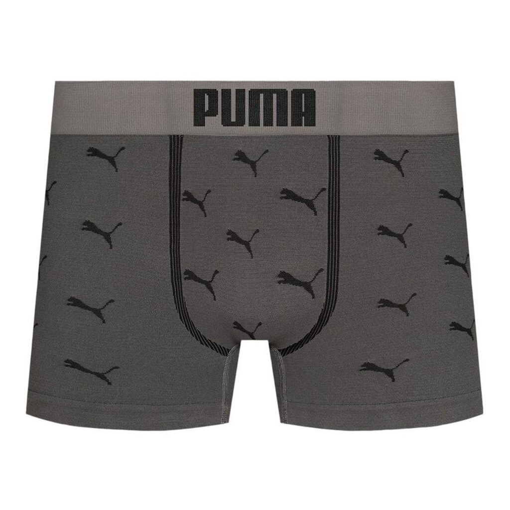 Cueca Puma Boxer Sem Costura Masculina - Chumbo M