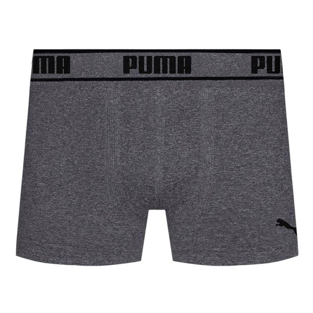 Cueca Puma Boxer Sem Costura Masculina - Preto EG