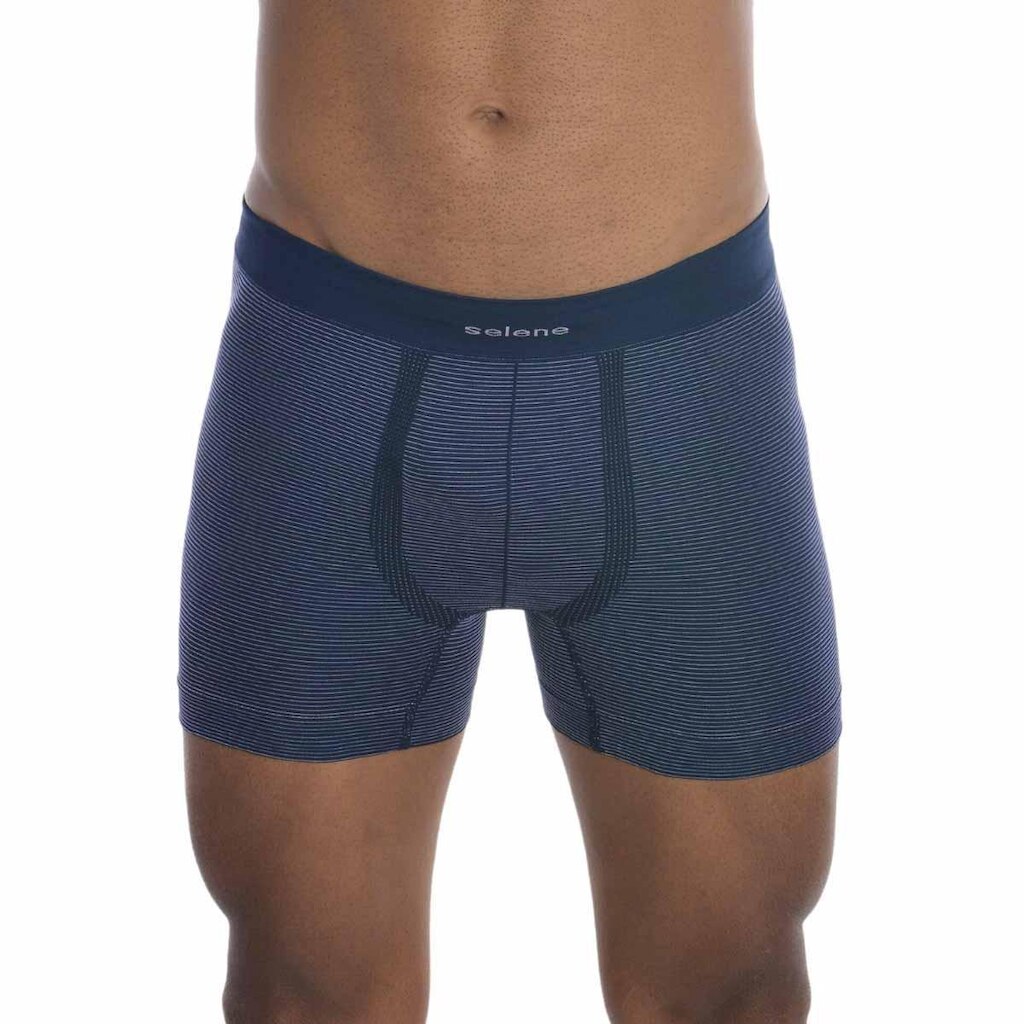 Cueca Selene Boxer Listrada Sem Costura Masculina