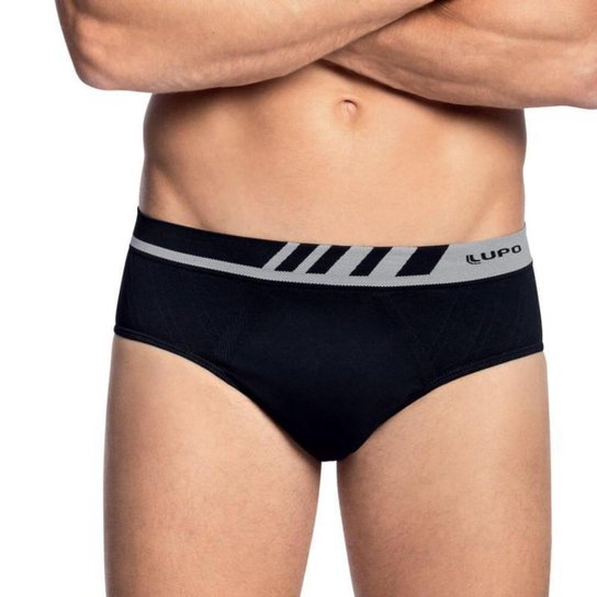 Cueca Slip Microfibra Sem Costura Lupo 00691-002 - Grafite Menor preço em Cueca Slip Microfibra Sem Costura Lupo 00691-002 - Grafite