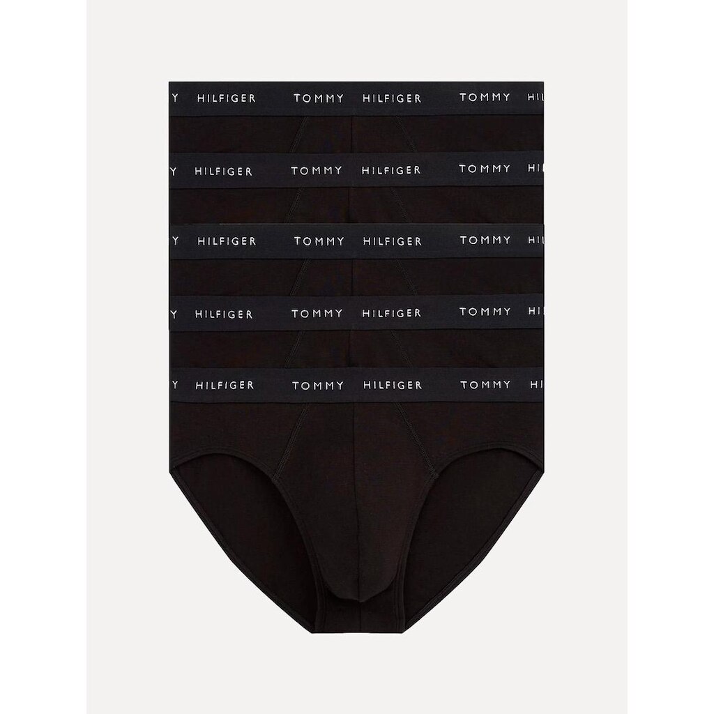 Cueca Tommy Hilfiger Cotton Classic Brief Preta Pack 5UN