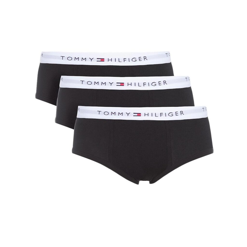 Cueca Tommy Hilfiger Cotton Stretch Brief Preta Pack 3UN