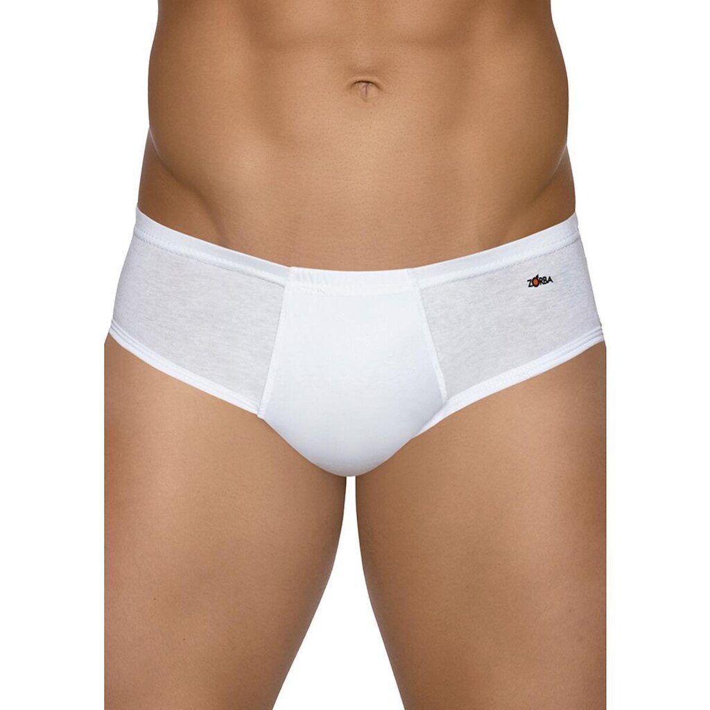 Cueca Zorba Slip 172 Light 100% Algodão Com Abertura