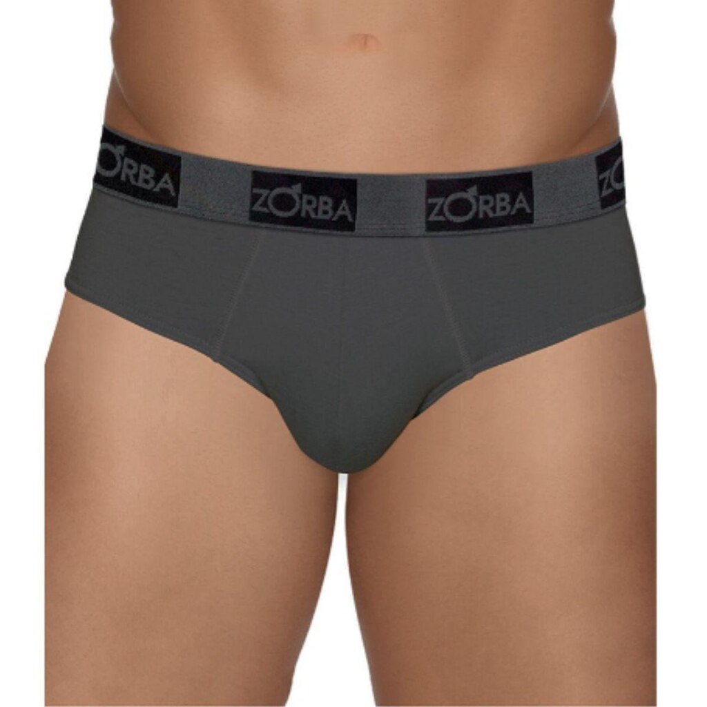 Cueca Zorba Slip 716 Forro Frontal Go Tagless Algodão