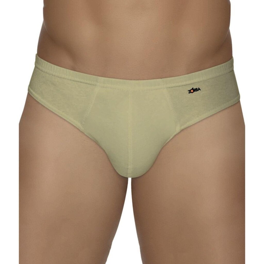 Cueca Zorba Slip Light 772 100% Algodao Forro Frontal Grafite