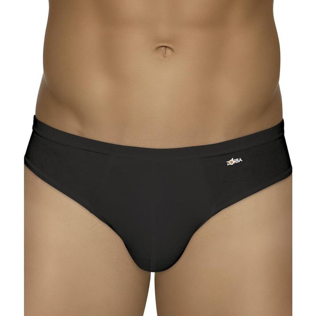 Cueca Zorba Slip Light 772 100% Algodao Forro Frontal Grafite