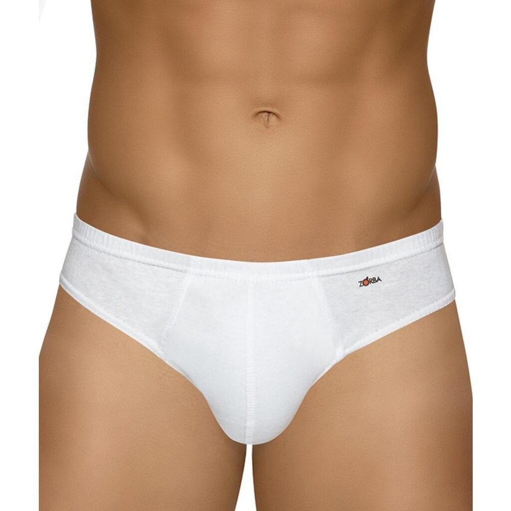 Cueca Zorba Slip Light 772 100% Algodao Forro Frontal Grafite
