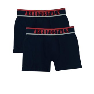 Cuecas Aeropostale Boxer Lisa Azul Marinho Pack 2UN