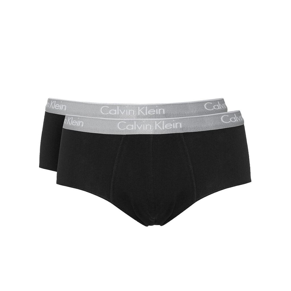 Cuecas Calvin Klein Brief Cotton Print Preta Pack 2UN