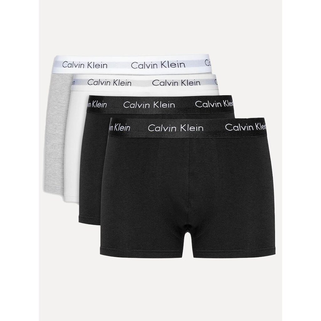 Cuecas Calvin Klein Low Rise Trunk Mescla Preta Branca Pack 4UN