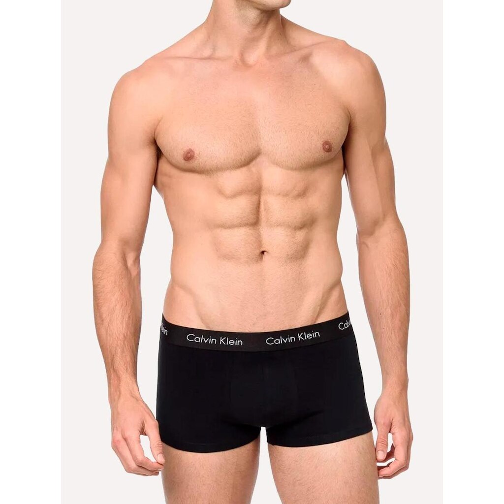 Cuecas Calvin Klein Low Rise Trunk Preta Pack 4UN