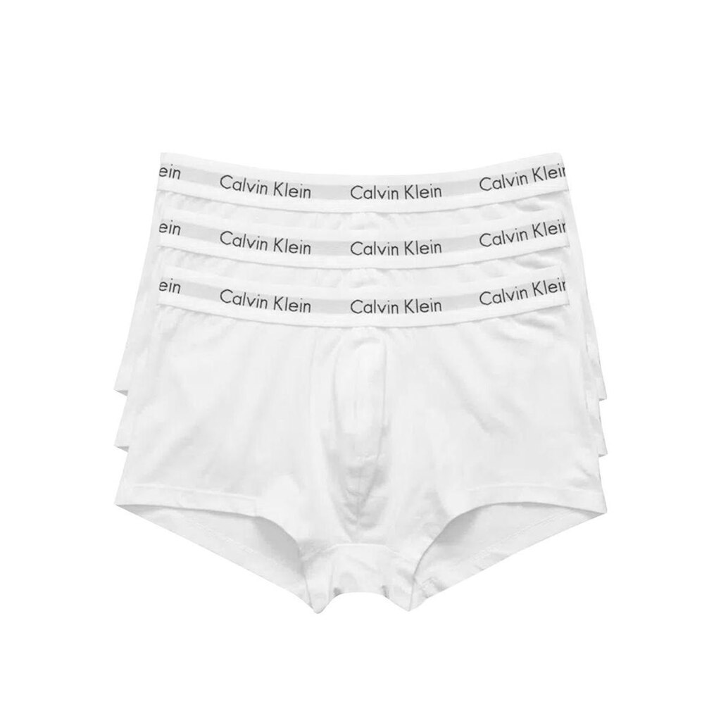Cuecas Calvin Klein Low Rise Trunk Print Brancas Pack 3UN
