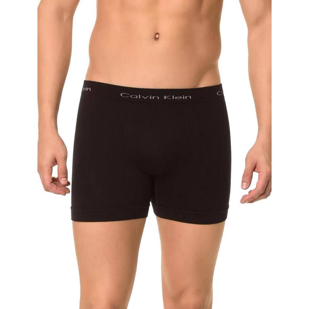 Cuecas Calvin Klein Trunk Micromodal Seamless Preta/Cinza Mescla Pack 2UN