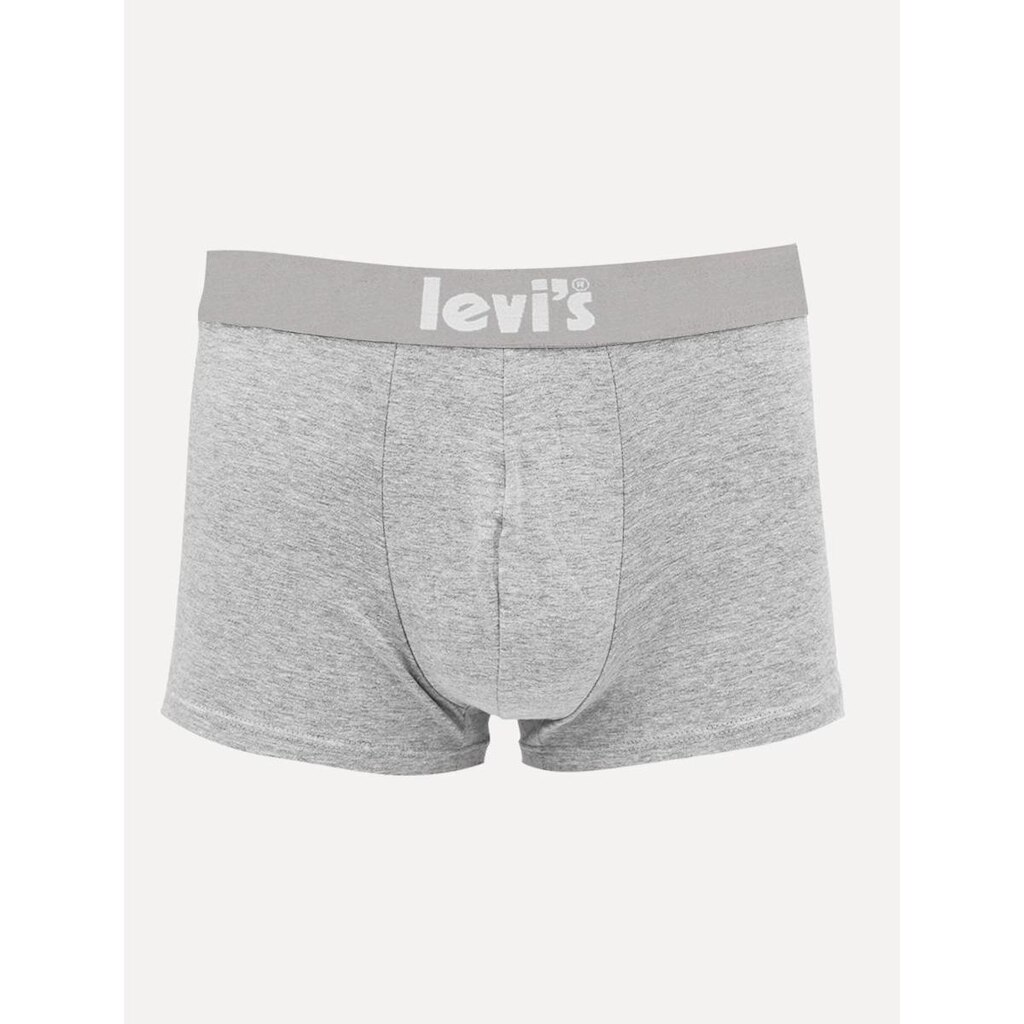 Cuecas Levis Boxer Brief Poster Cinza Mescla e Branca Pack 2UN