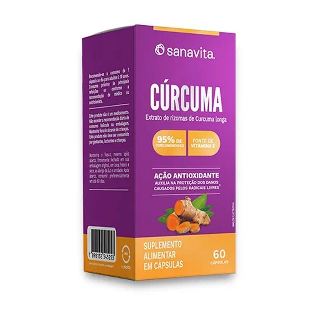 Cúrcuma - 60 Cápsulas - Sanavita