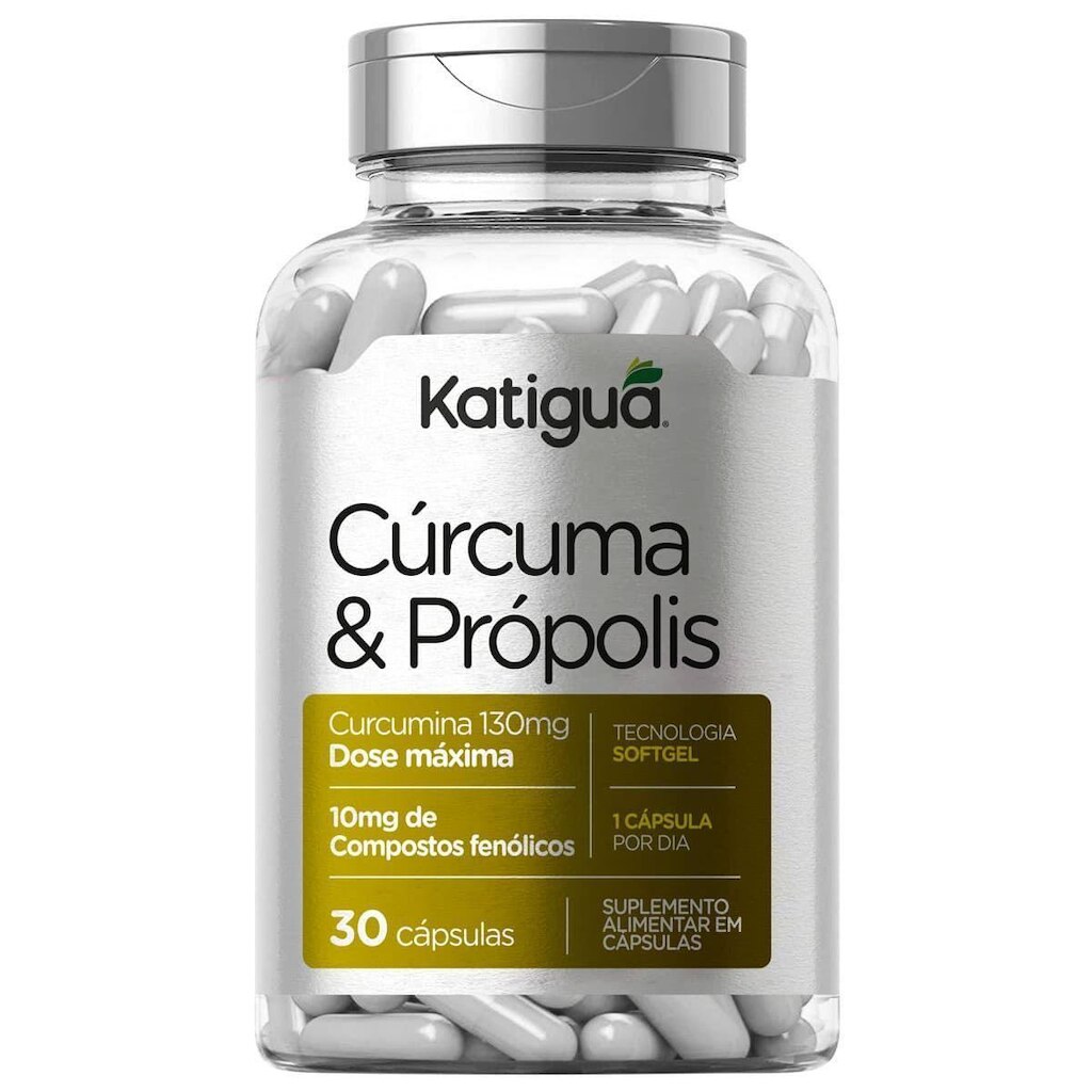 Cúrcuma + Própolis - 30 Cápsulas - Katiguá