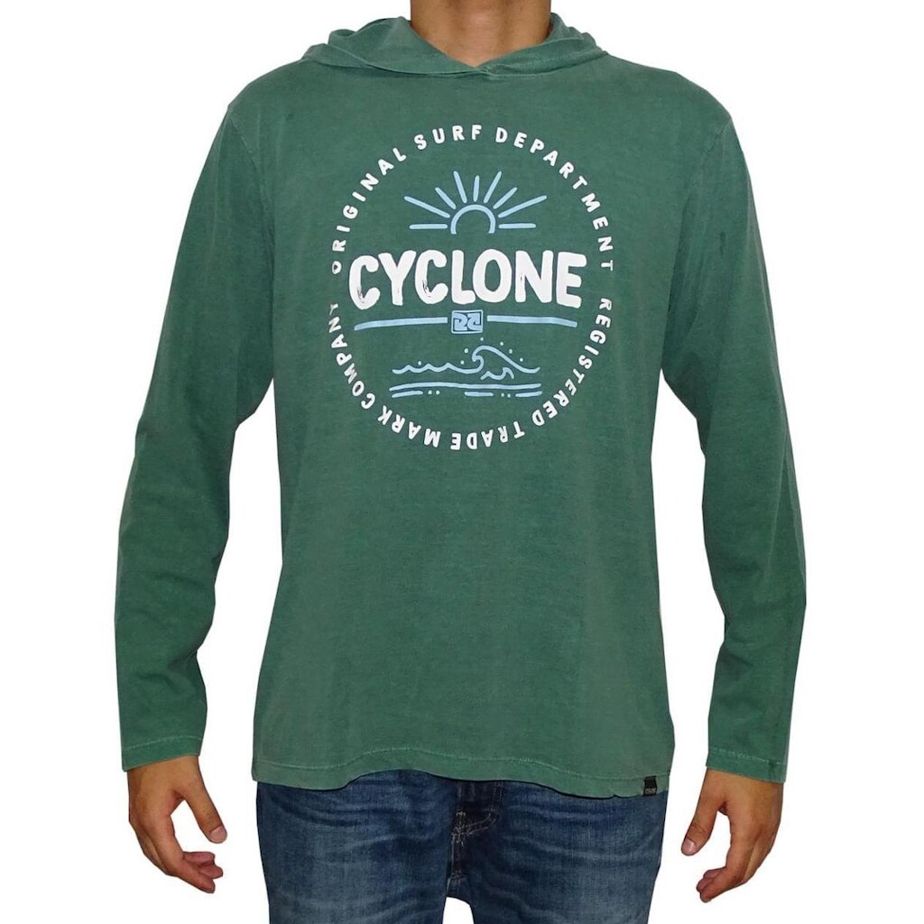 Cyclone Camisa Manga Longa Beach CINZA CHUMBO G/L
