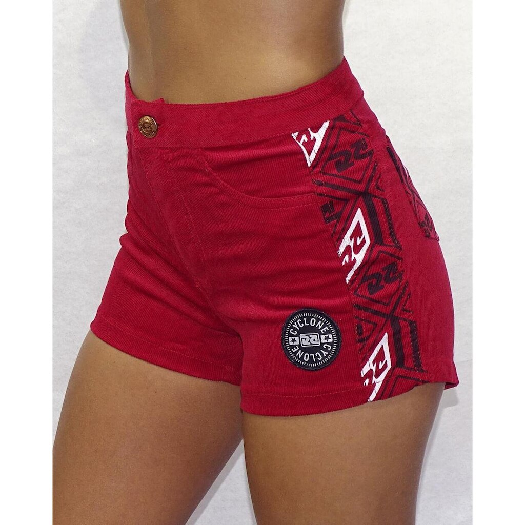 Cyclone Short Veludo Mosaic Light VERMELHO M/M