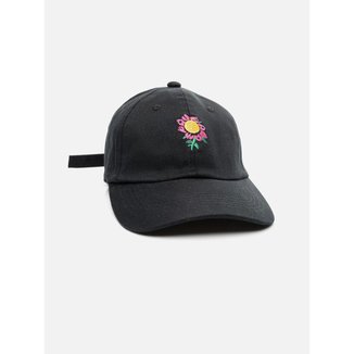 Dad Hat Overcome Flor Preto