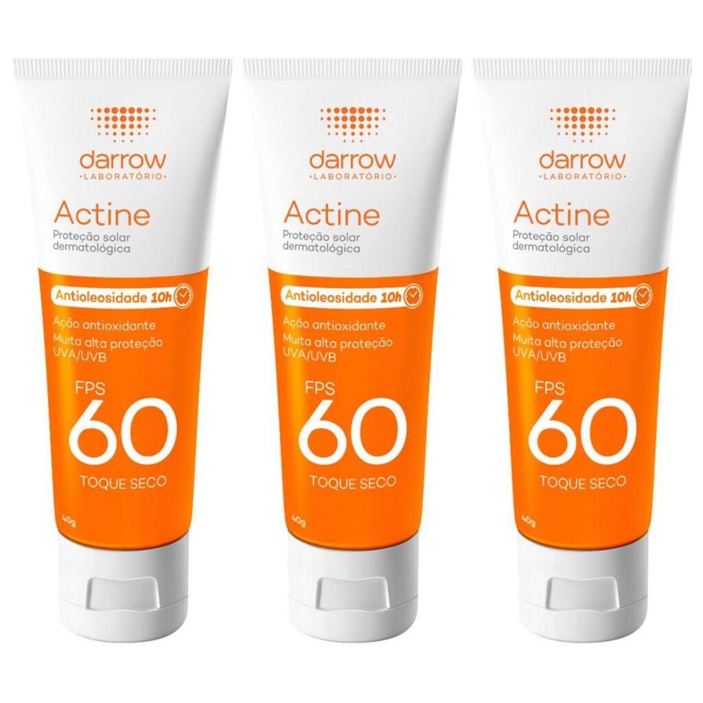 Darrow Actine Kit com 3 Unidades – Protetor Solar FPS30 – 40g Kit