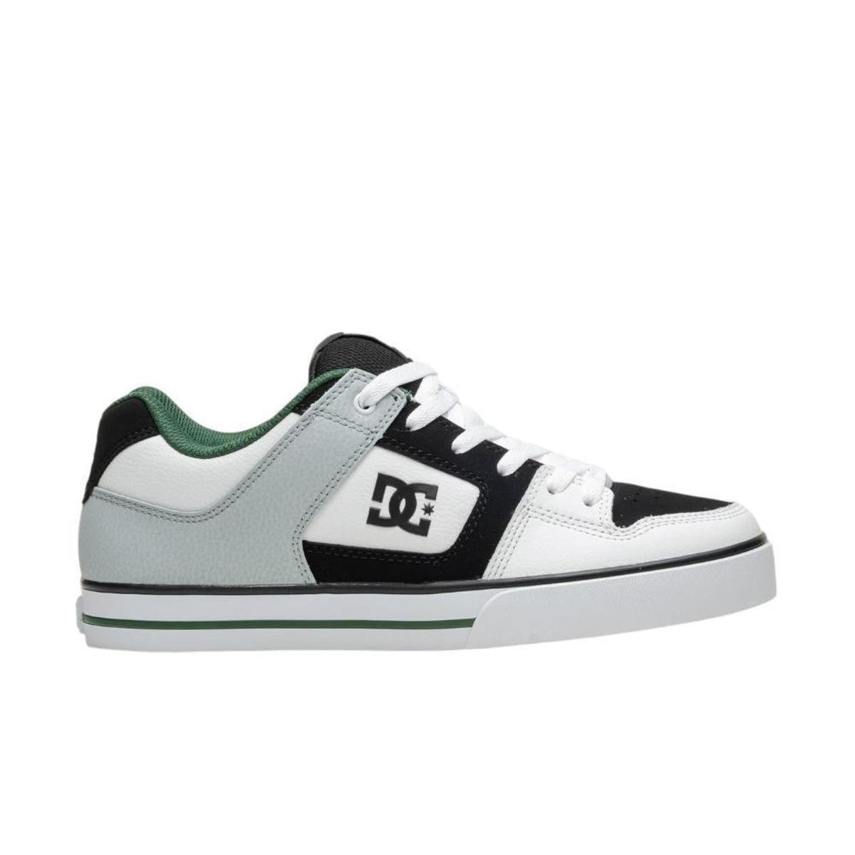 DC Shoes Tenis Dc Pure Black/White/Green Menor preço em DC Shoes Tenis Dc Pure Black/White/Green
