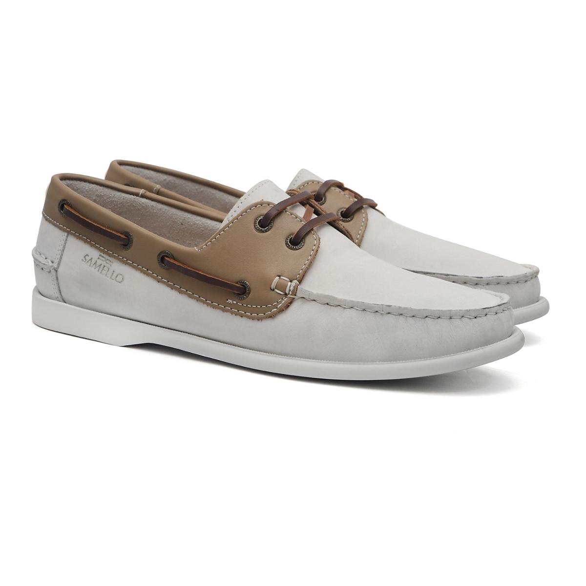 Deckshoes Masculino Samello Gran Couro - Marfim | Netshoes