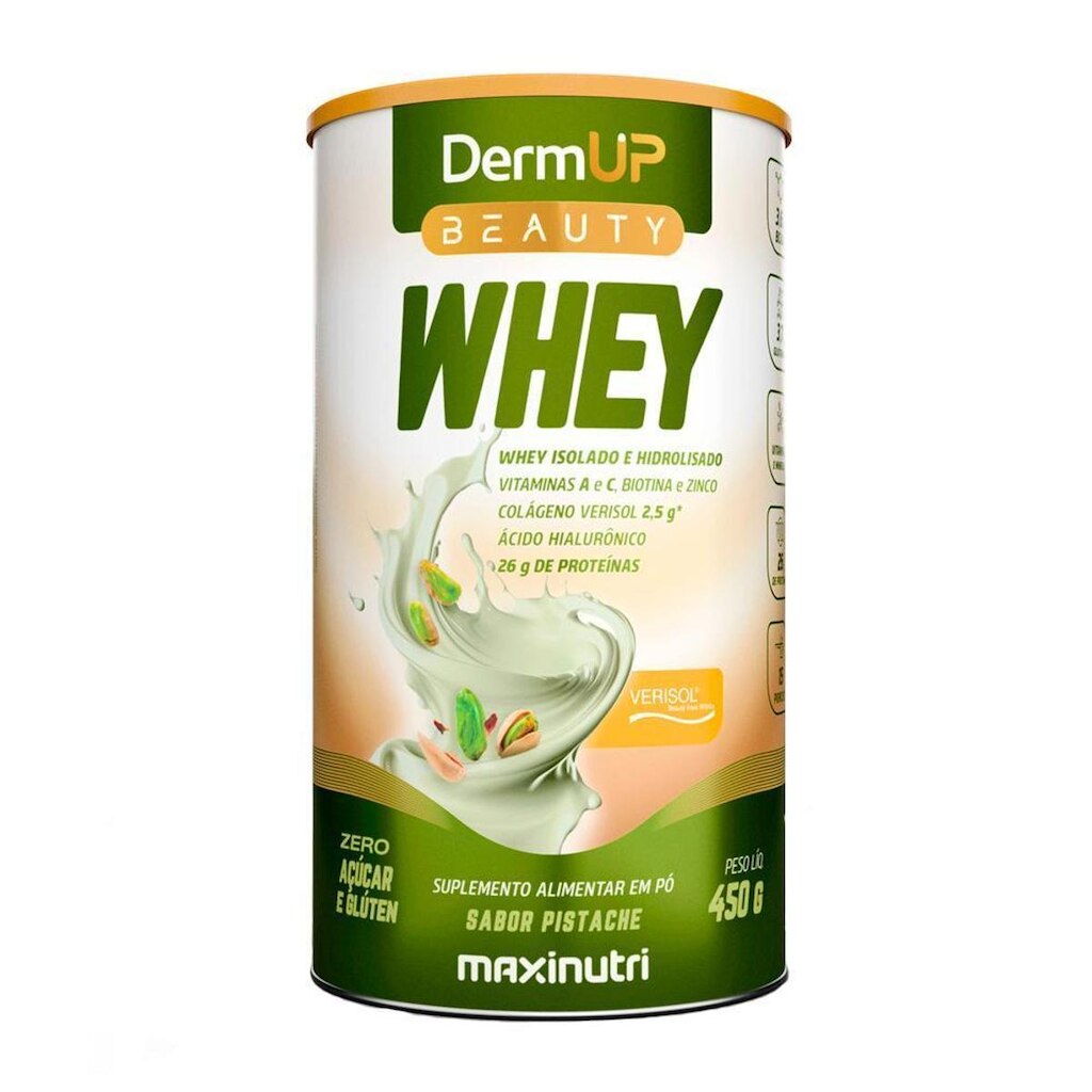 DermUp Beauty Whey Sabor Pistache 450g Maxinutri