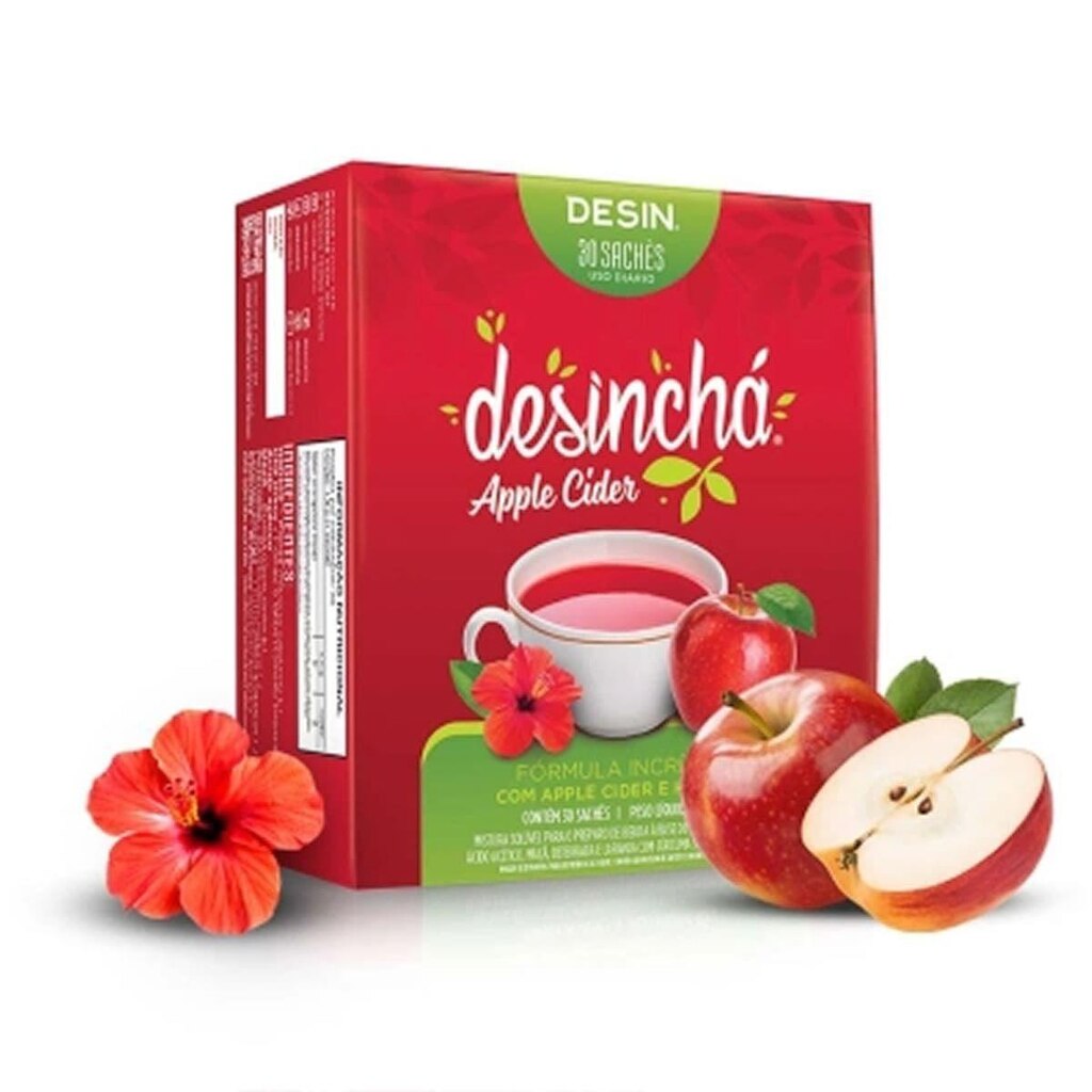Desin Maçã Cider - 30 Sachês - Desinchá