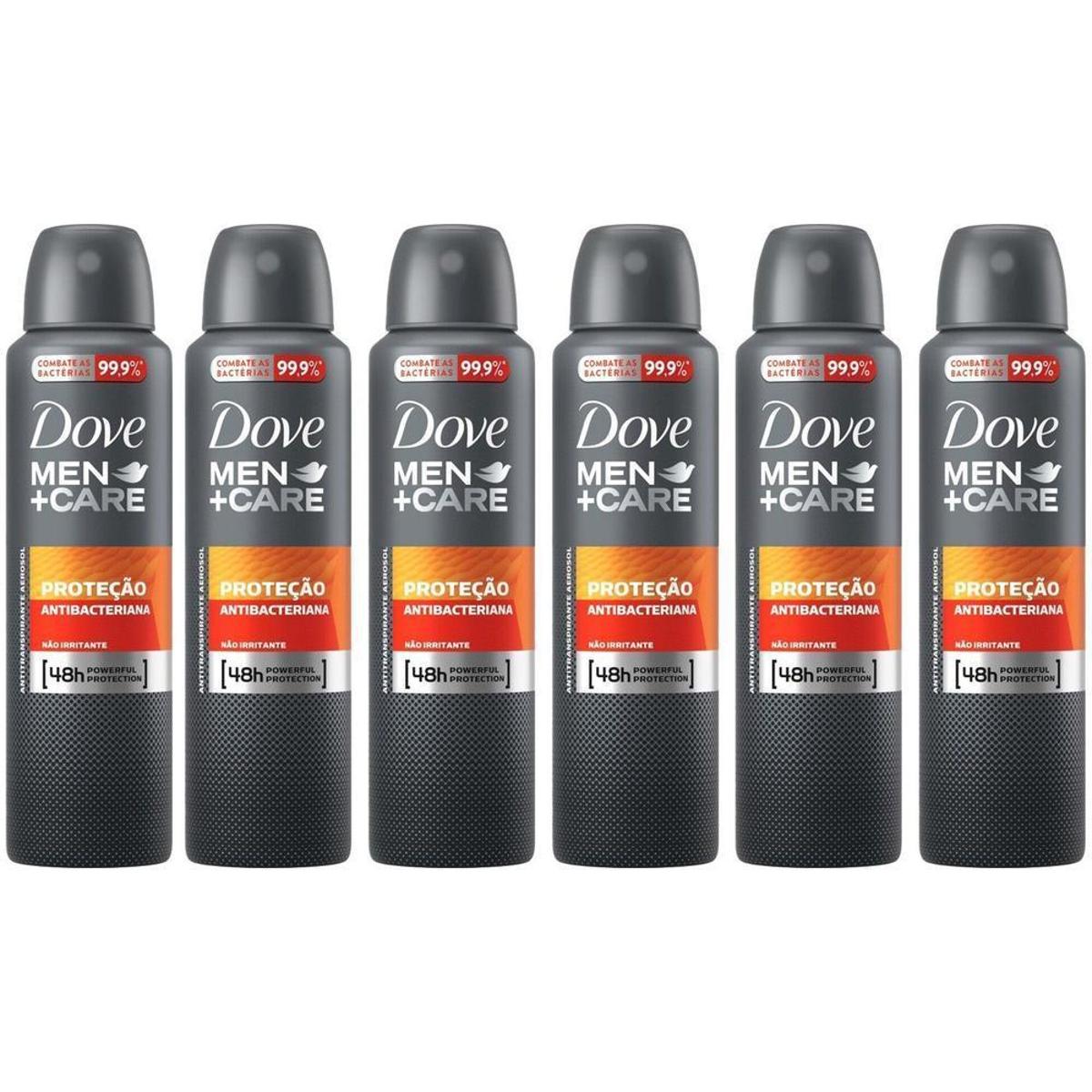 desodorante aerossol antitranspirante masculino dove men care antibac ...