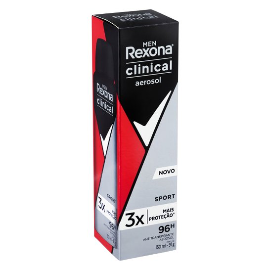Desodorante Rexona Antitranspirante Aerosol Clinical Sport Masculino 150ml - Incolor é ruim? Desodorante Rexona Antitranspirante Aerosol Clinical Sport Masculino 150ml - Incolor é boa?