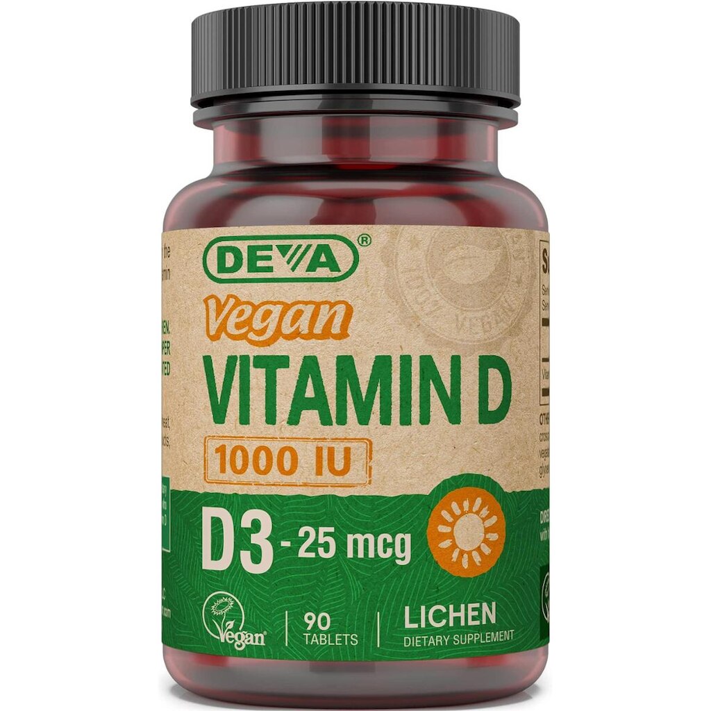 Deva Vitaminas Veganas D3 1000 Iu, Branco, 90 Conde