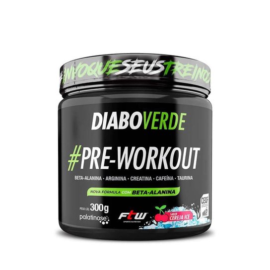 Diabo Verde Insano - Pré Treino - 300G FTW - Preto é ruim? Diabo Verde Insano - Pré Treino - 300G FTW - Preto é boa?