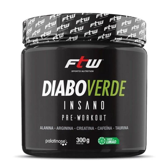 Diabo Verde Insano Pre - Workout - 300g - FTW Menor preço em Diabo Verde Insano Pre - Workout - 300g - FTW
