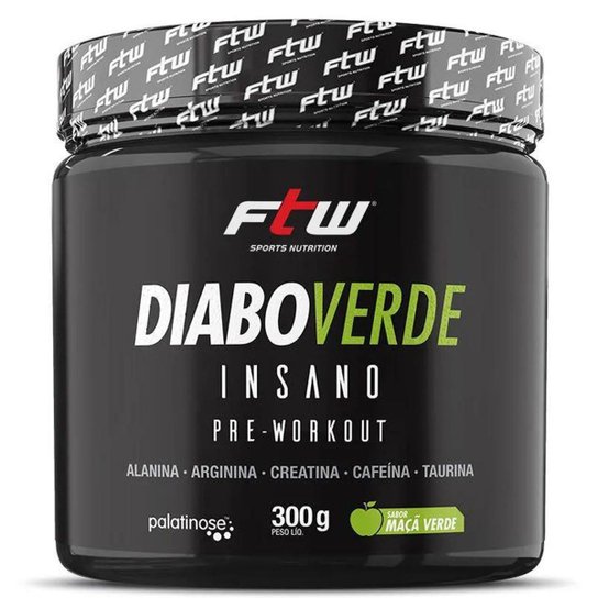 Diabo Verde Insano Pre-Workout 300g MaÇA Verde Ftw Menor preço em Diabo Verde Insano Pre-Workout 300g MaÇA Verde Ftw