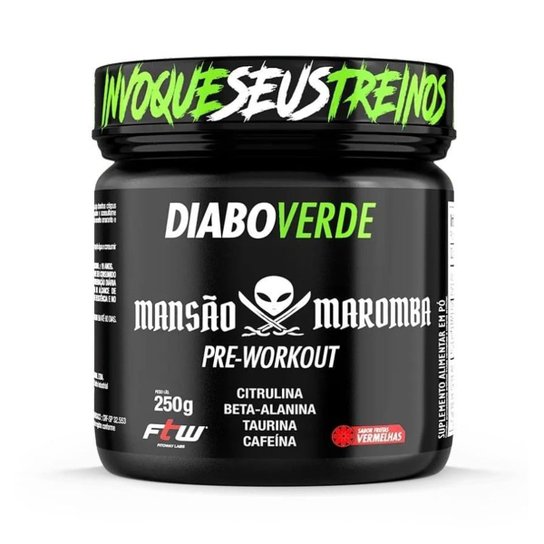 Diabo Verde Mansão Maromba Pré Treino 250g - FTW é ruim? Diabo Verde Mansão Maromba Pré Treino 250g - FTW é boa?