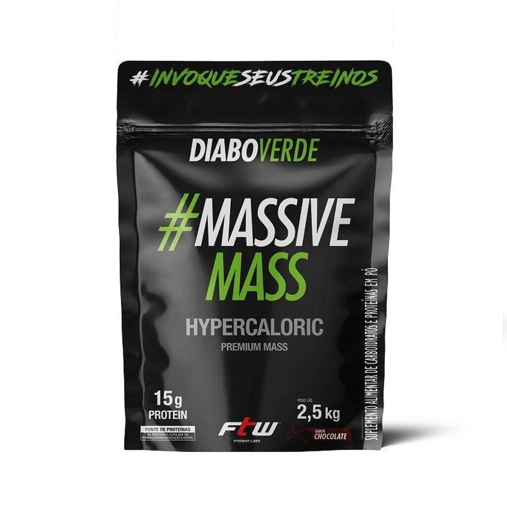 Diabo Verde Massive Mass Hipercaloric 2,5Kg FTW