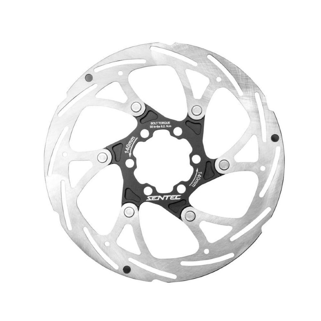 Disco Rotor de 6 Parafusos 140mm Sentec Alumínio Bike MTB Speed