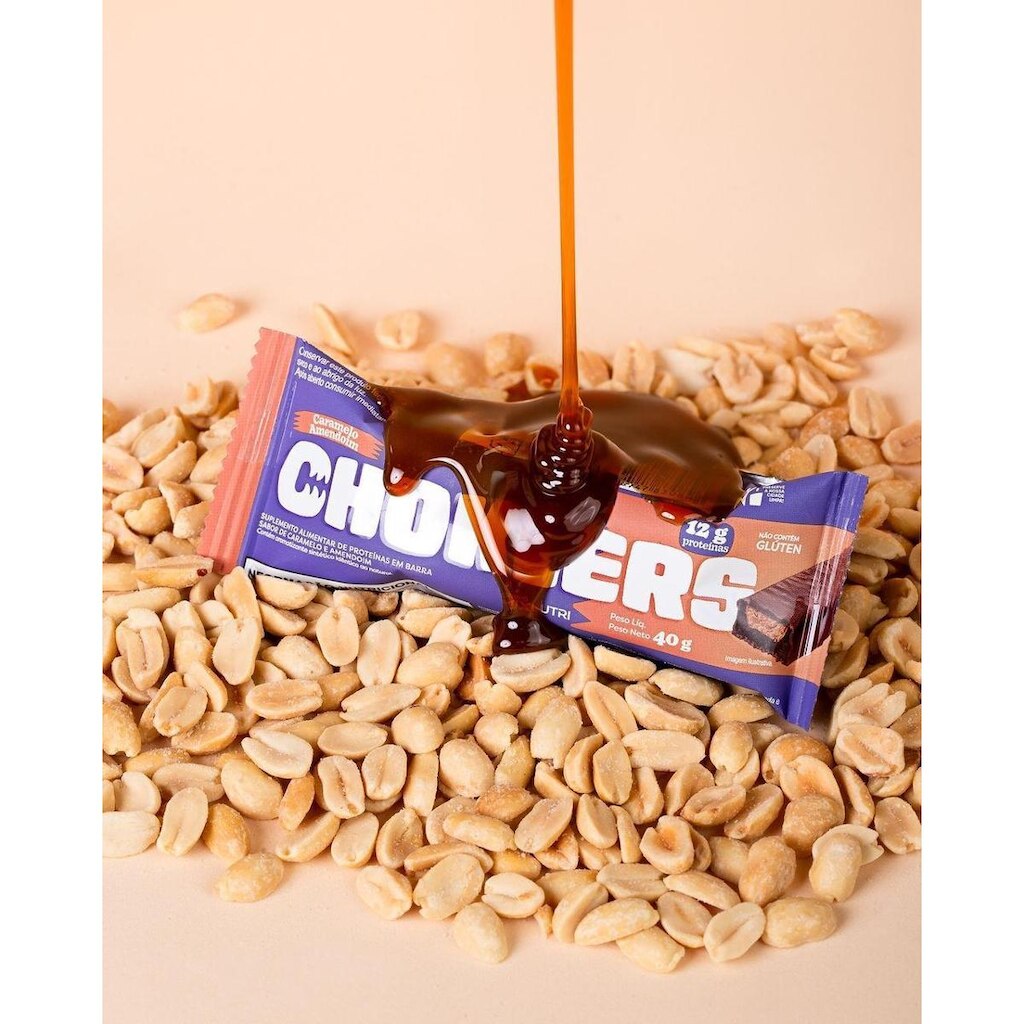 Display 12x40g - Choklers Caramelo E Amendoim
