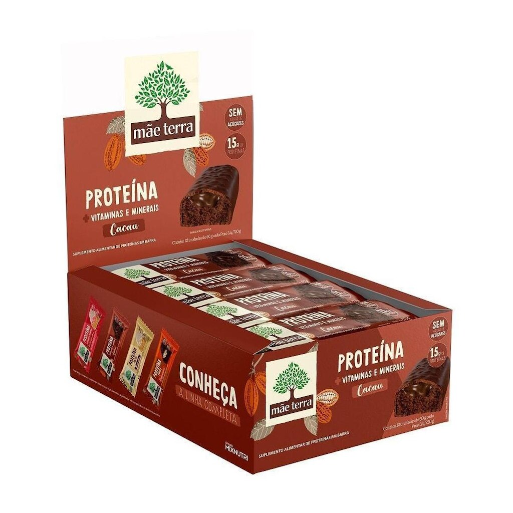 Display 12x60g - Barra Vegana Cacau - Mae Terra